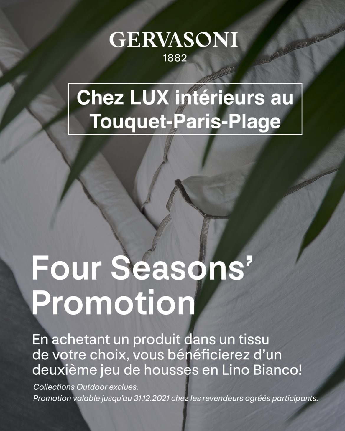 GERVASONI chez LUX Intérieurs au Touquet-Paris-Plage